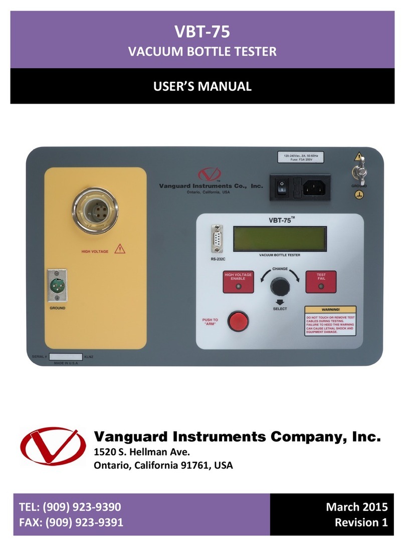 Vanguard Instruments VBT-75 User manual