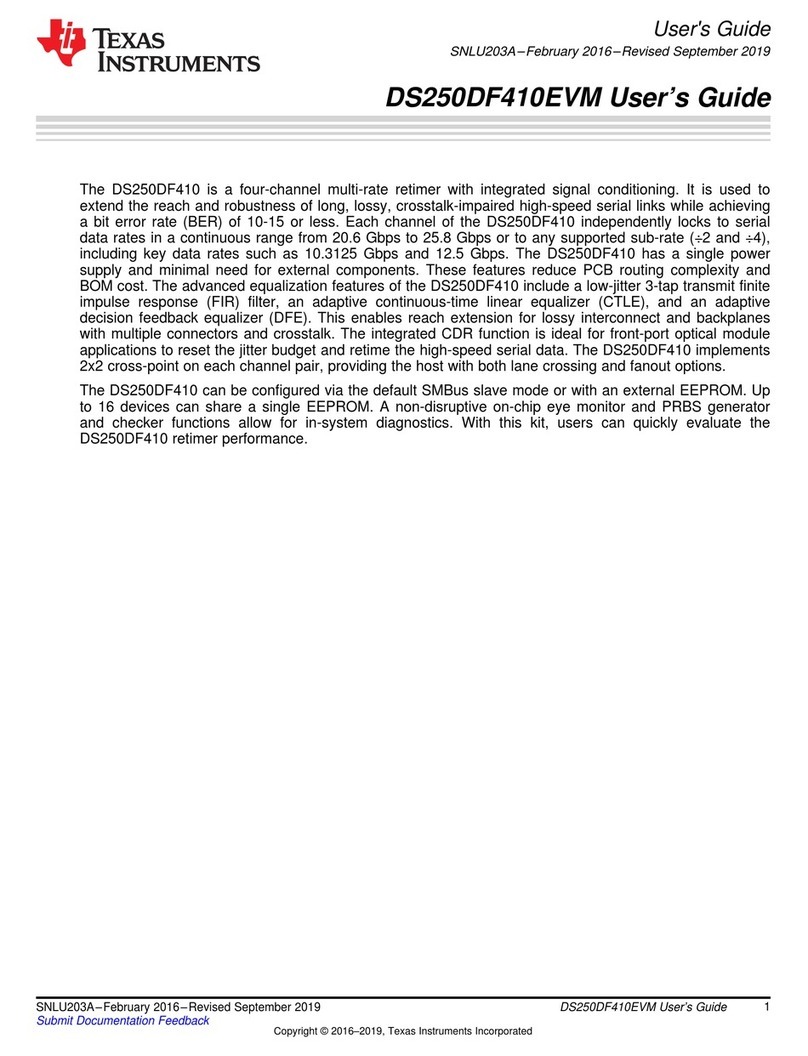 Texas Instruments DS250DF410EVM User manual