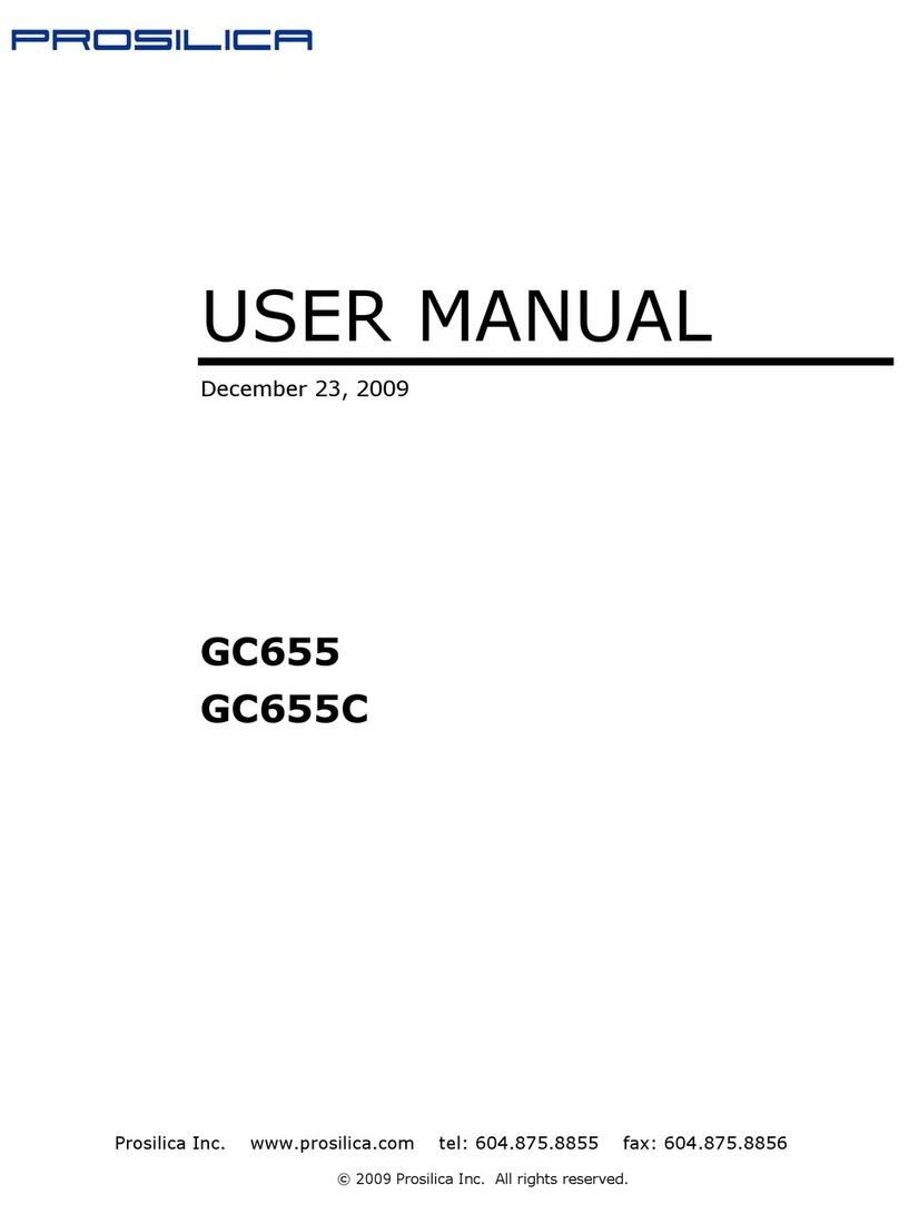 Prosilica GS Series User manual Prosilica GS Series User manual