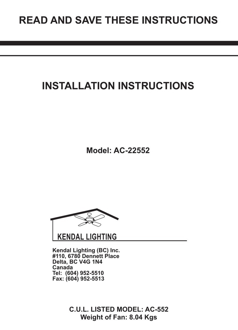 Kendal Lighting AC-22552 installation instructions
