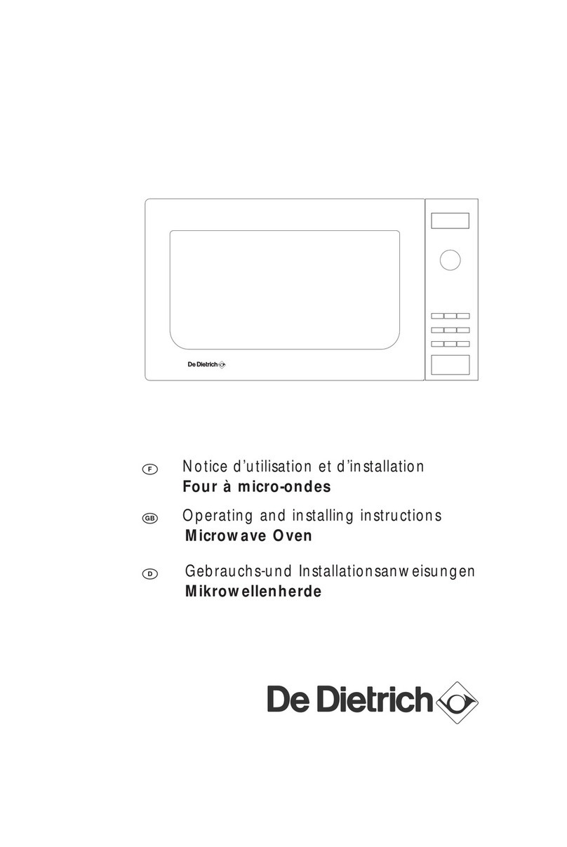 DeDietrich MW6723E1 Instruction Manual