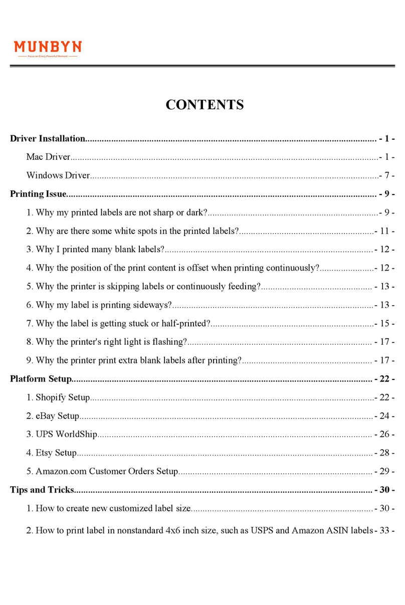 MUNBYN ITPP941 manual