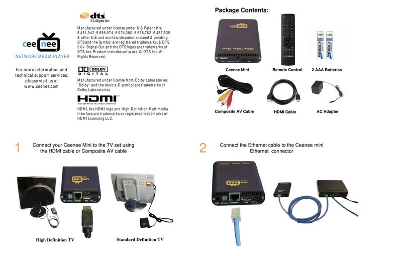 CeeNee dts Visio-101011 quick start guide