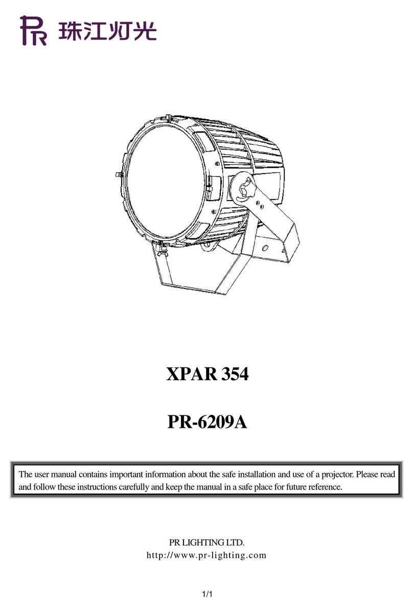 PR Lighting XPAR 354 User manual