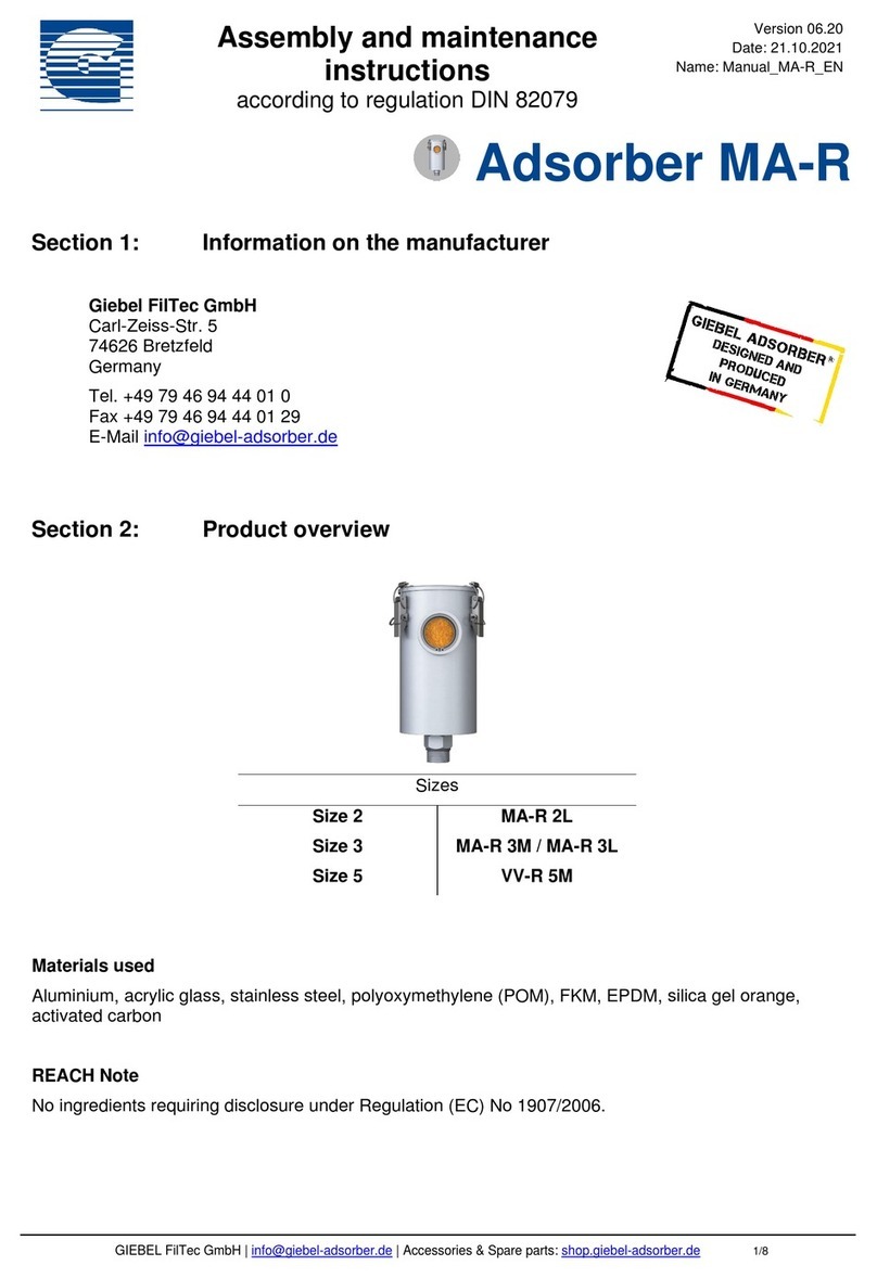 Giebel Adsorber MA-R Assembly and maintenance instructions Giebel Adsorber MA-R Assembly and maintenance instructions
