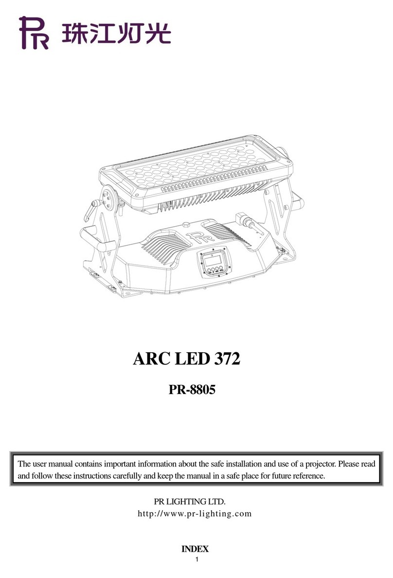 PR Lighting ARC LED 372 User manual