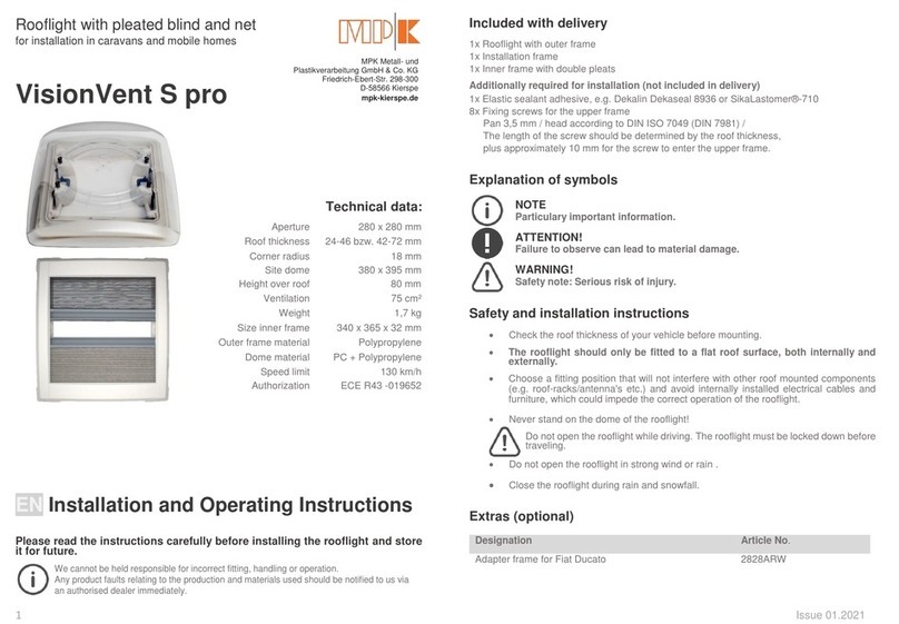 MPK VisionVent S pro User manual