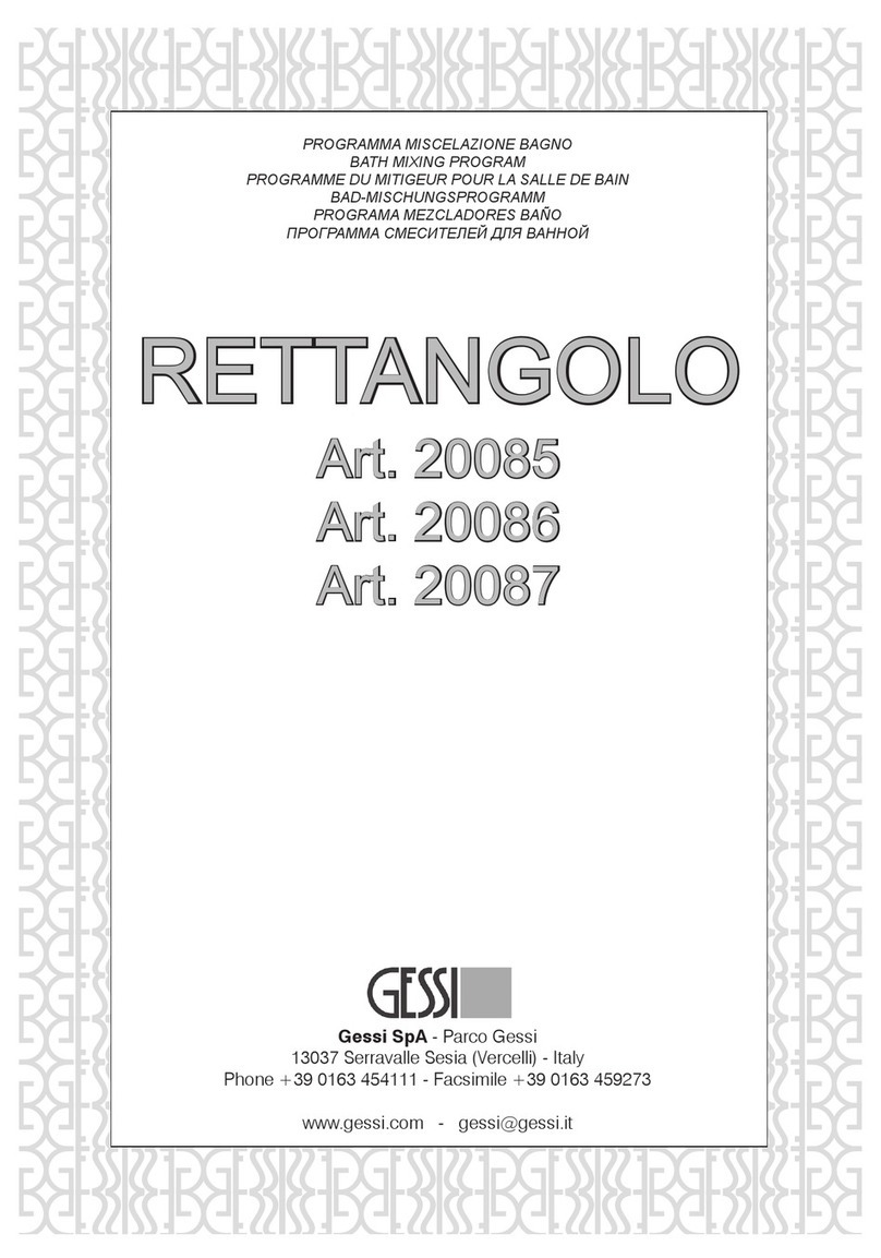 Gessi RETTANGOLO 20085 instruction manual