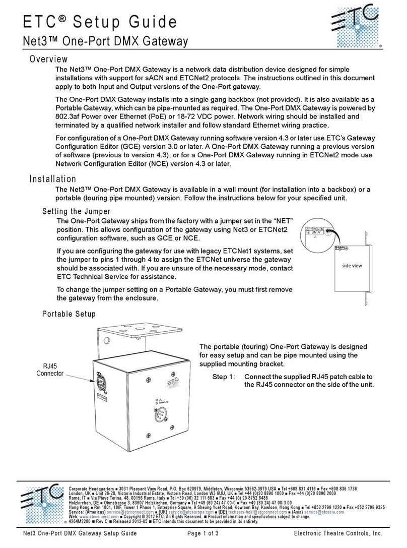 ETC Net3 Conductor Setup guide