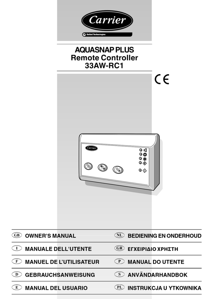 Carrier AQUASNAP PLUS User manual