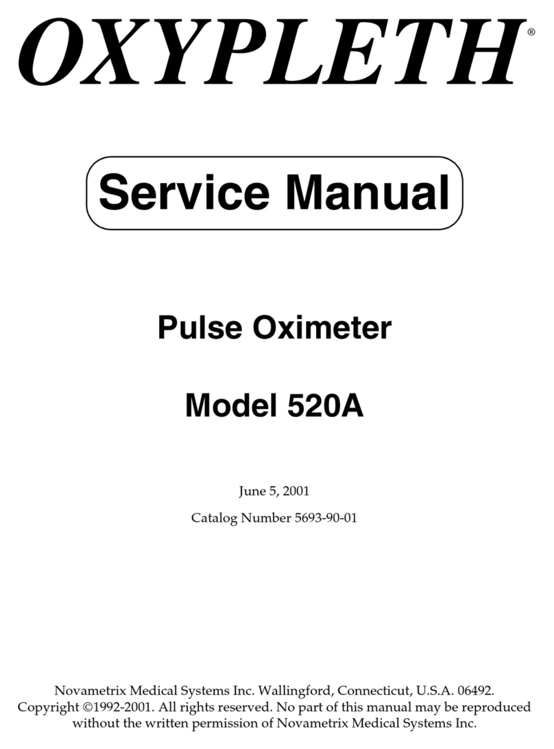 Novametrix Medical Systems OXYPLETH 520A Service manual