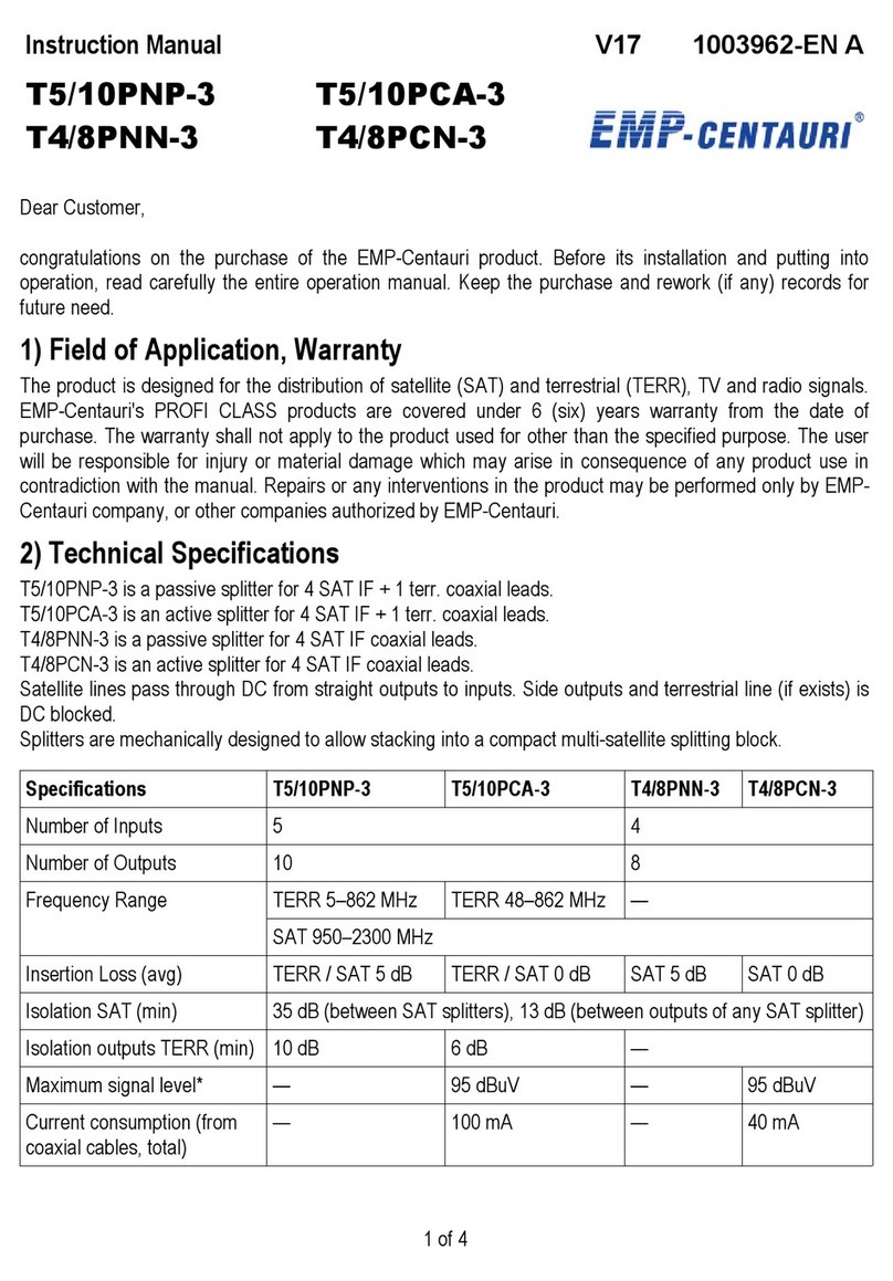 EMP-Centauri T5/10PNP-3 User manual