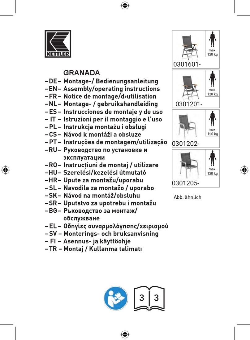 Kettler GRANADA 0301601 Quick reference guide Kettler GRANADA 0301601 Quick reference guide