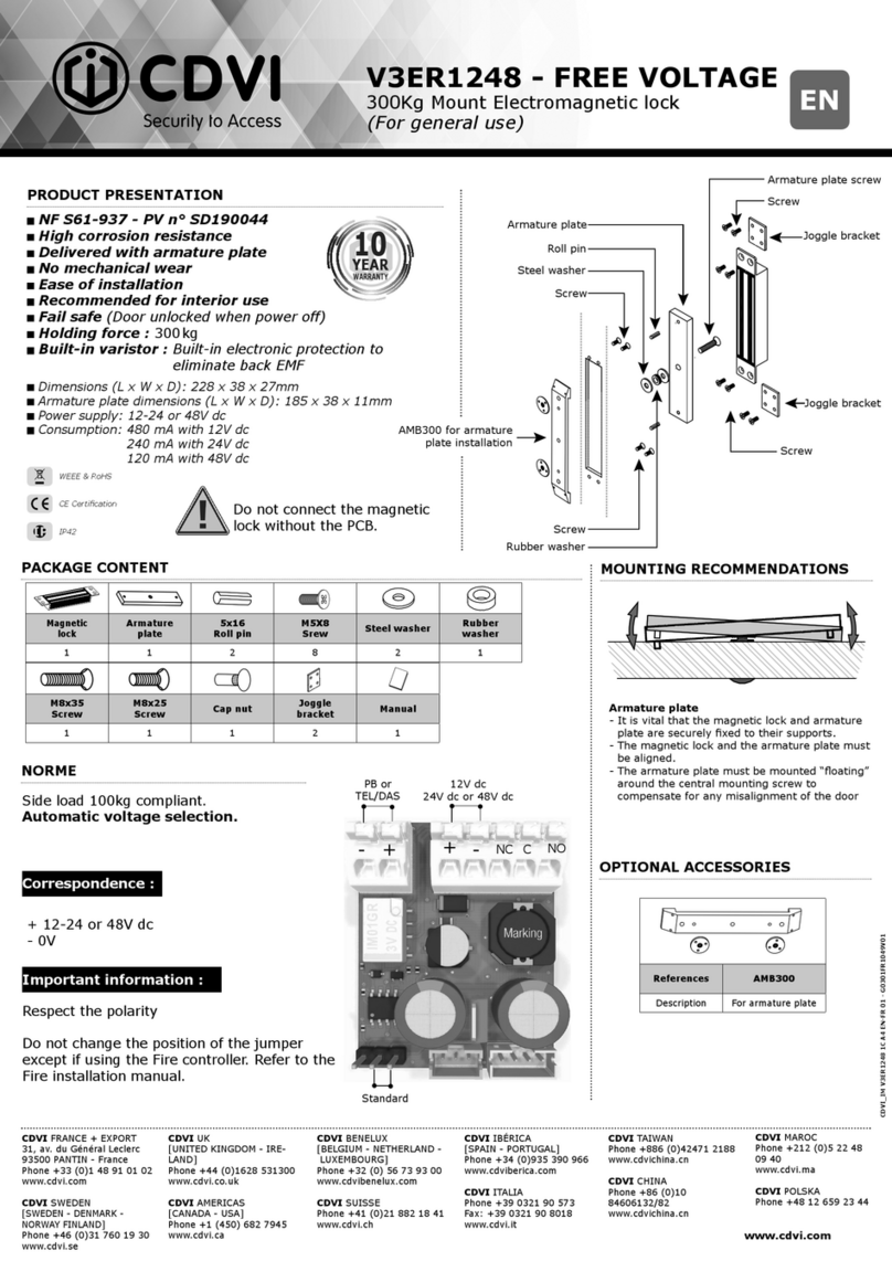 CDVI V3ER1248 User manual