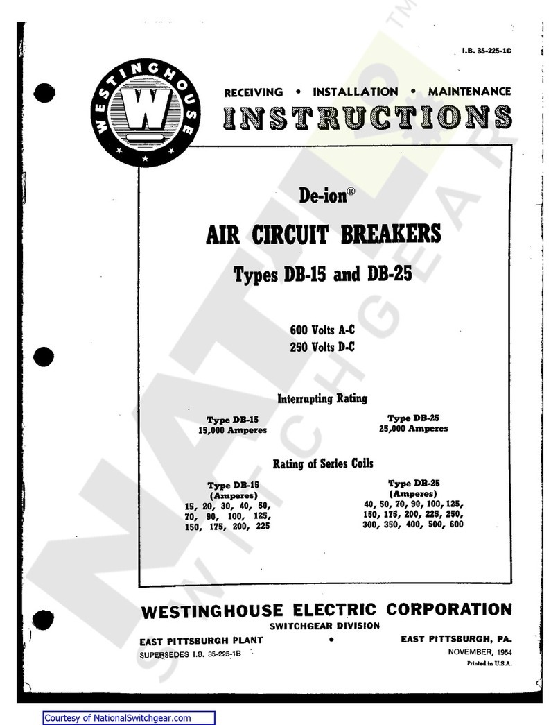 Westinghouse De-ion DB-15 User manual