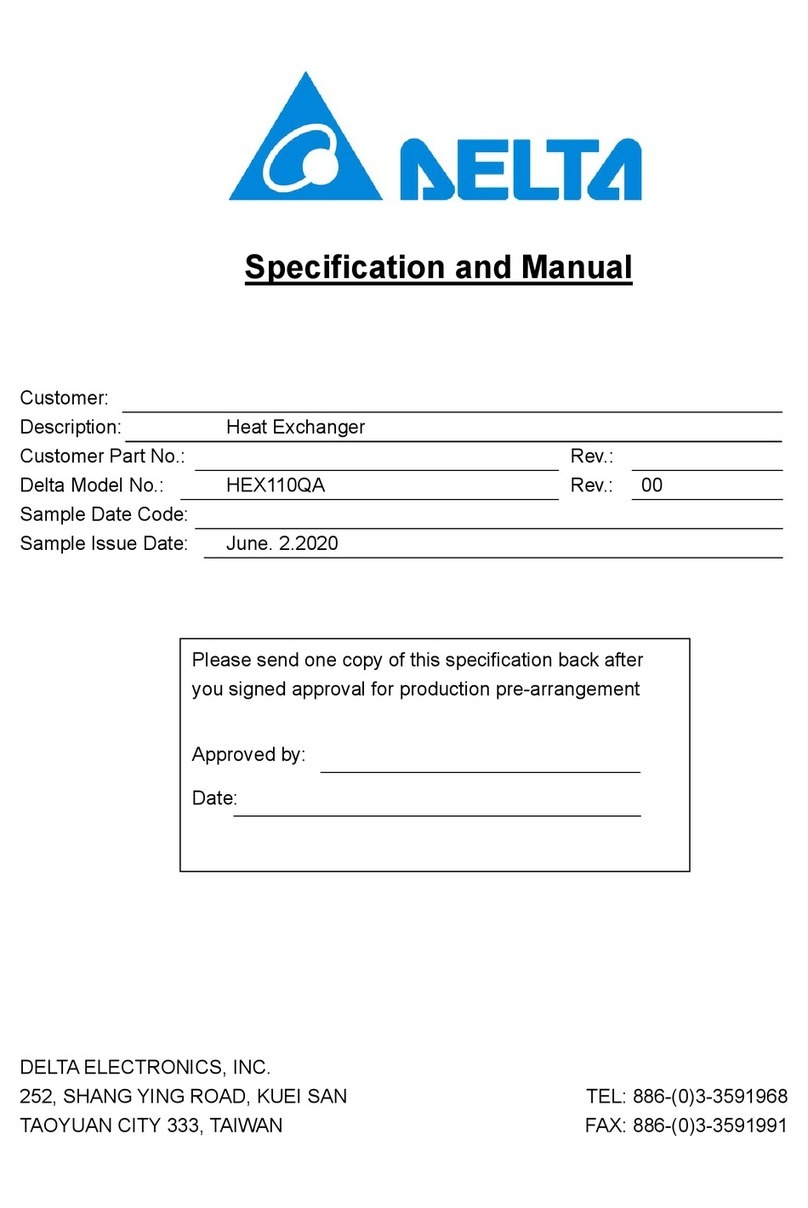 Delta HEX110QA Specification and Manual