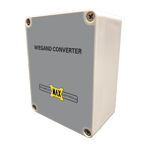 Maximum Controls MAX WIEGAND User manual