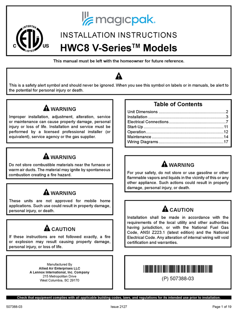Magic-pac HWC8 V Series User manual