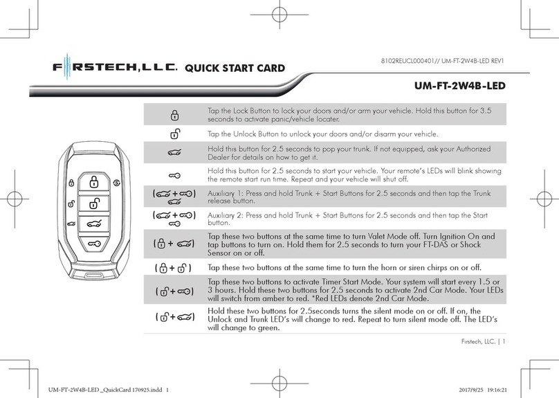 Firstech UM-FT-2W4B-LED Quick start card