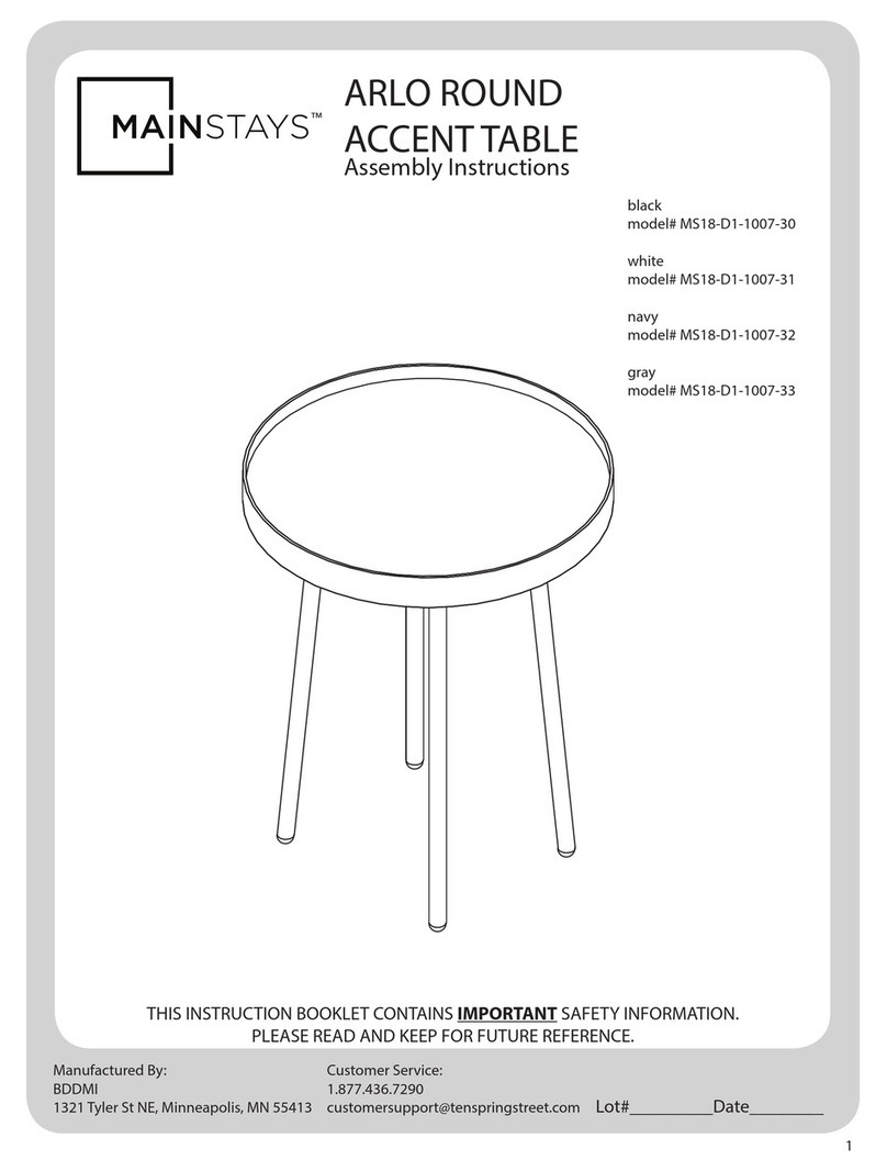 Mainstays ARLO MS18-D1-1007-30 Assembly instructions