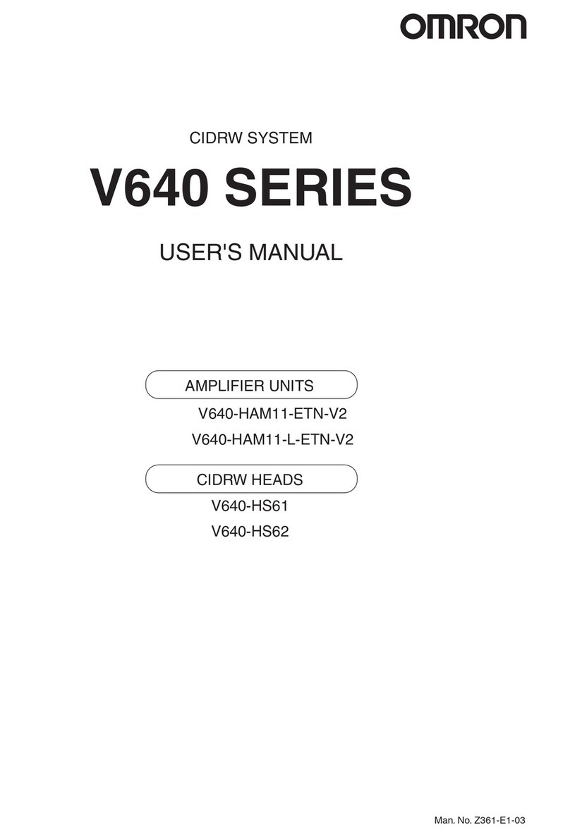 Omron V640 Series User manual Omron V640 Series User manual