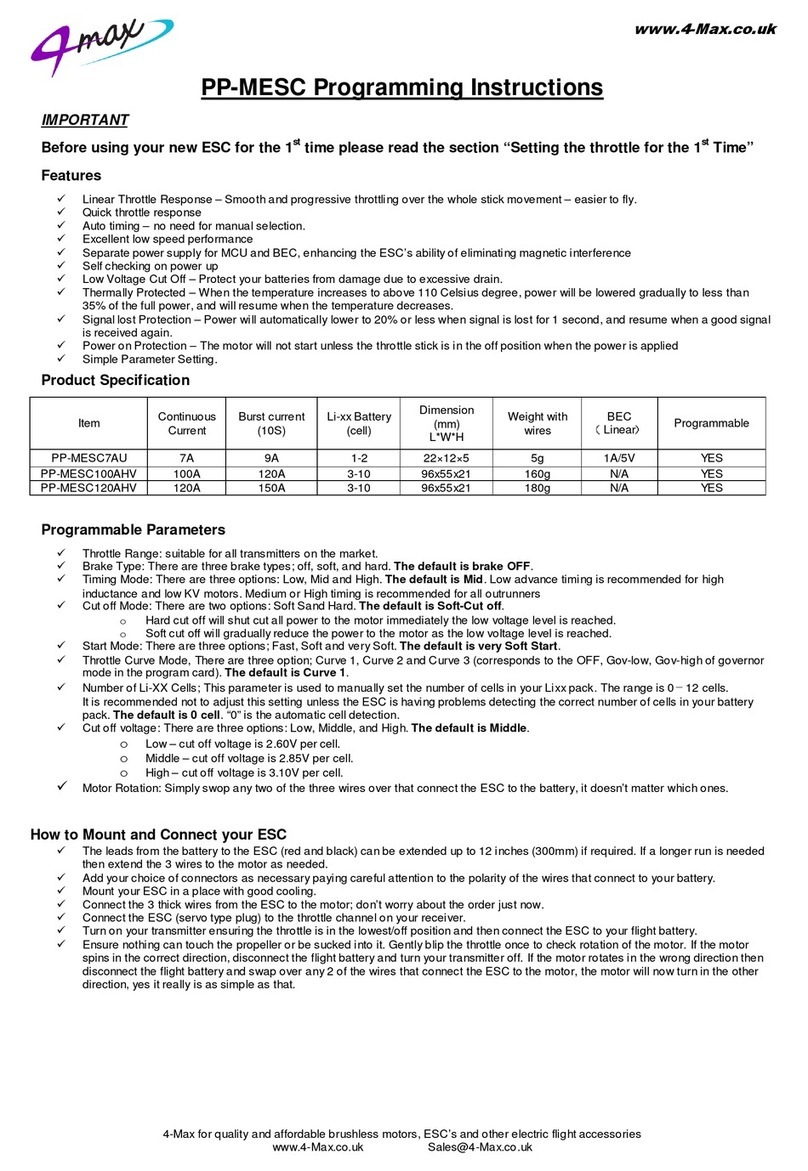 4max PP-MESC Programming instructions
