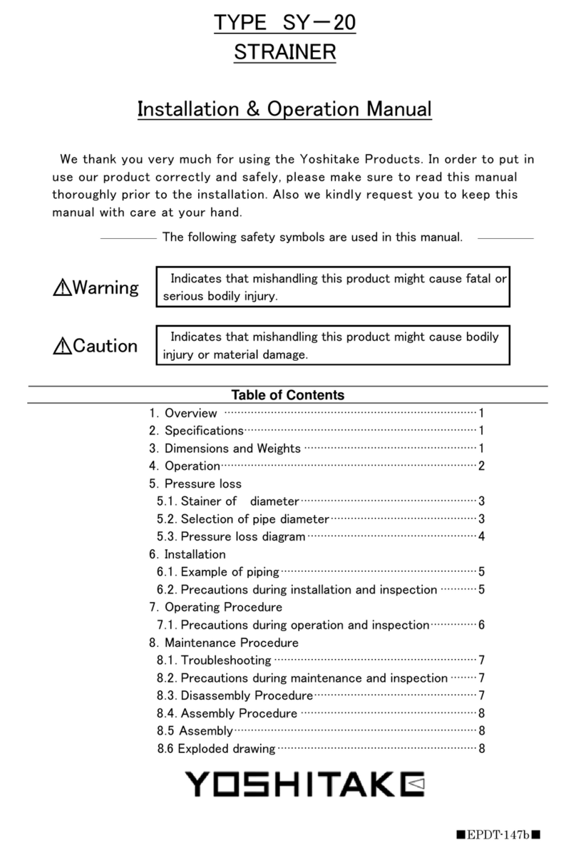 Yoshitake SY-20-10 Installation & operation manual