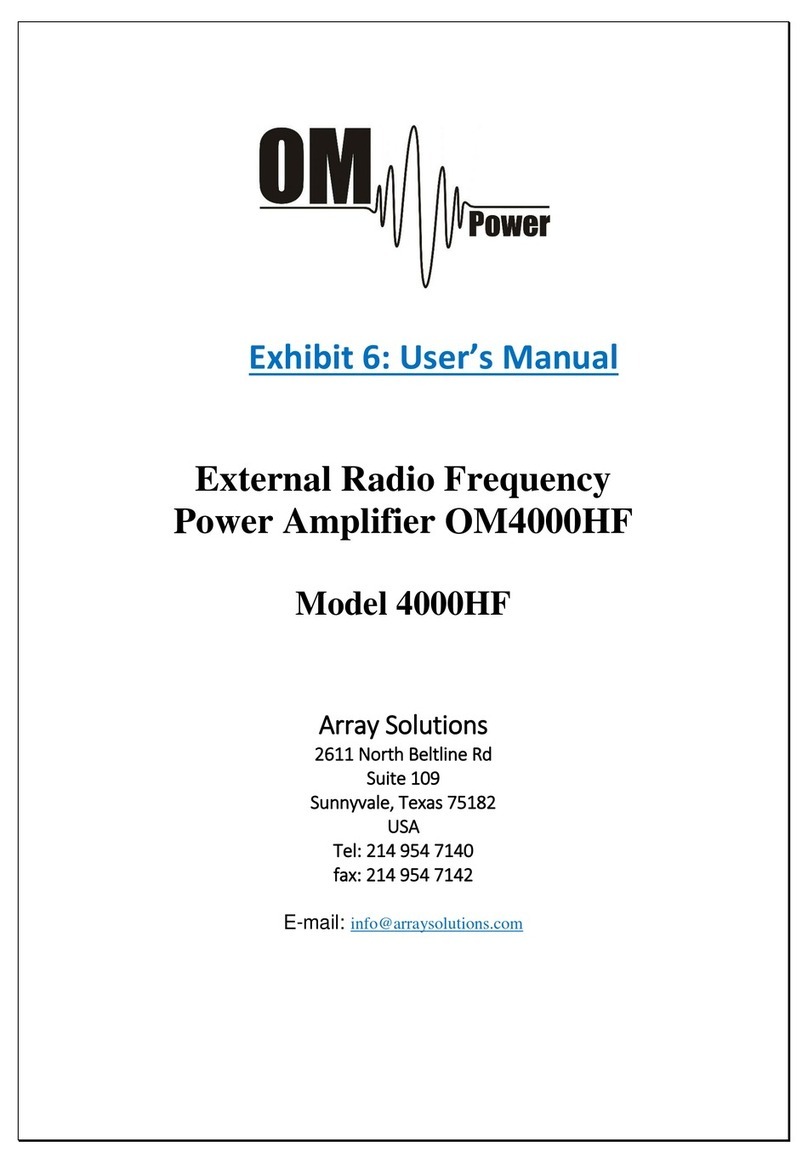 OM POWER OM4000HF User manual