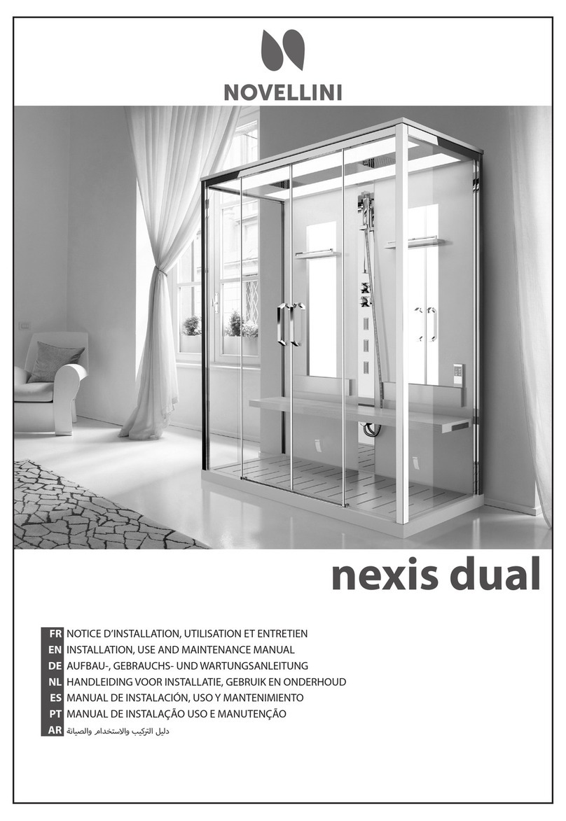 Novellini Nexis Dual P80 Instructions for installation, use and maintenance manual