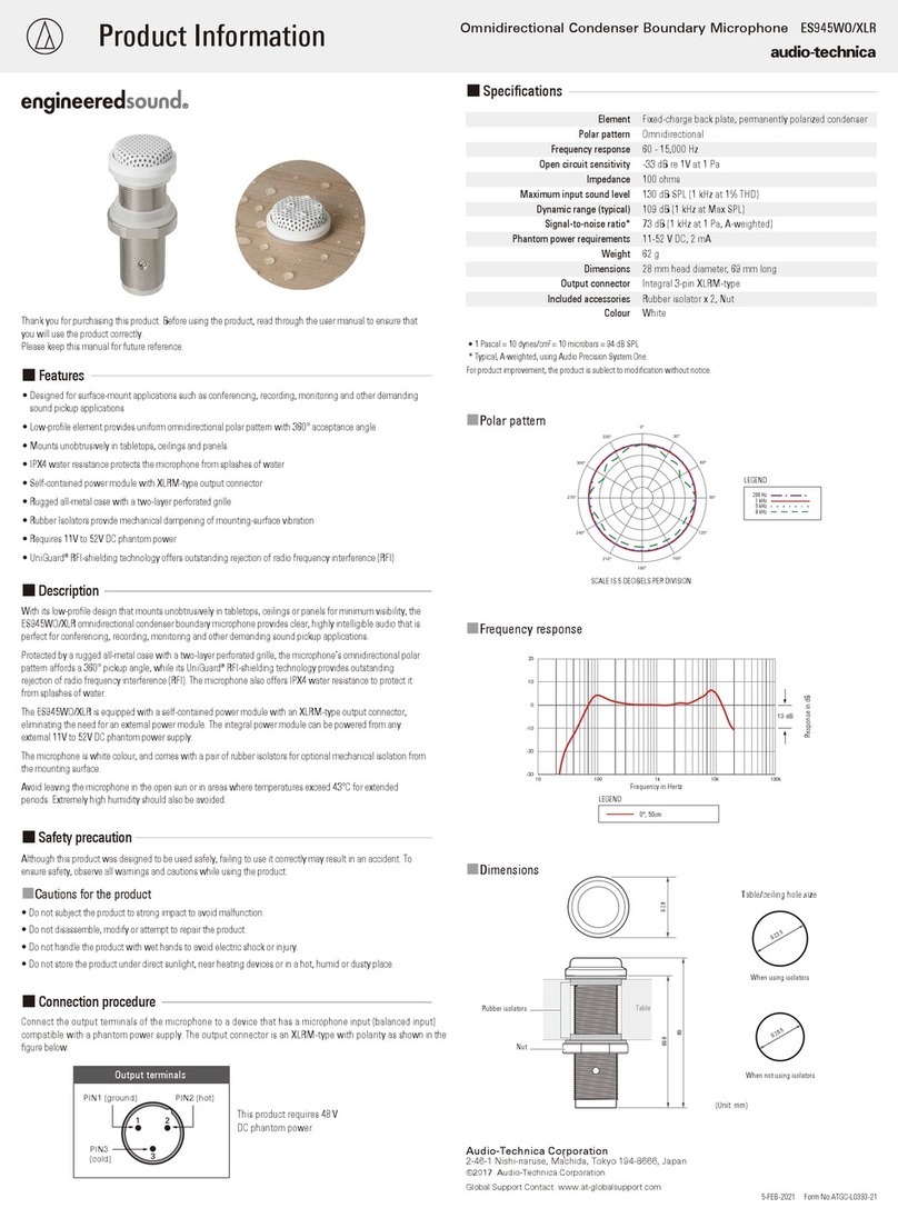 Audio Technica ES945WOXLR Product information