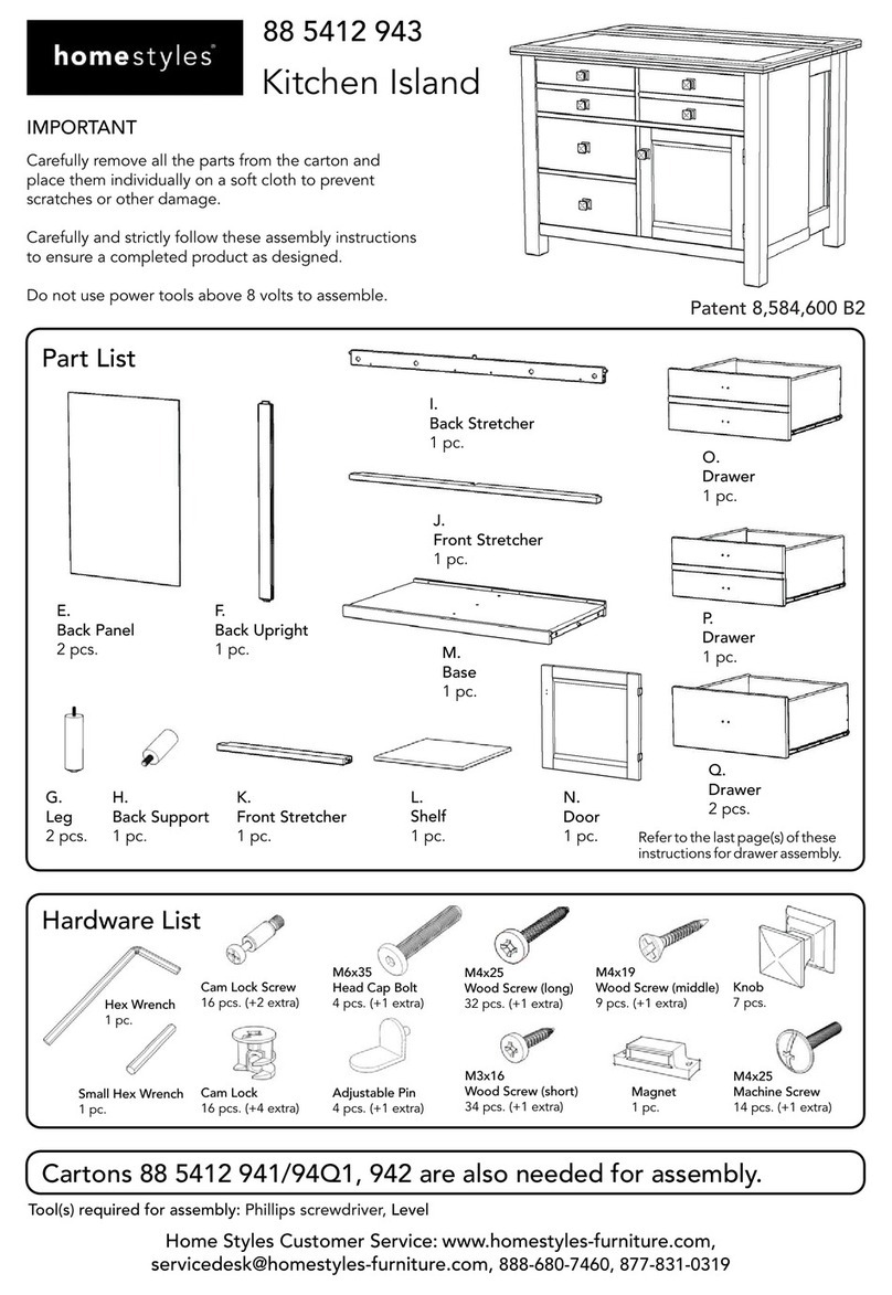 Home Styles 88 5412 943 quick start guide