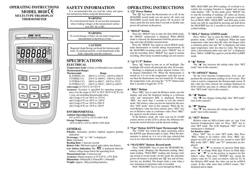 CHY 801B User manual