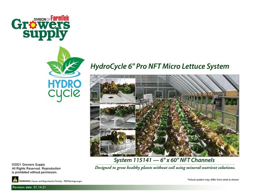 FarmTek Growers Supply HydroCycle Lettuce Pro NFT manual