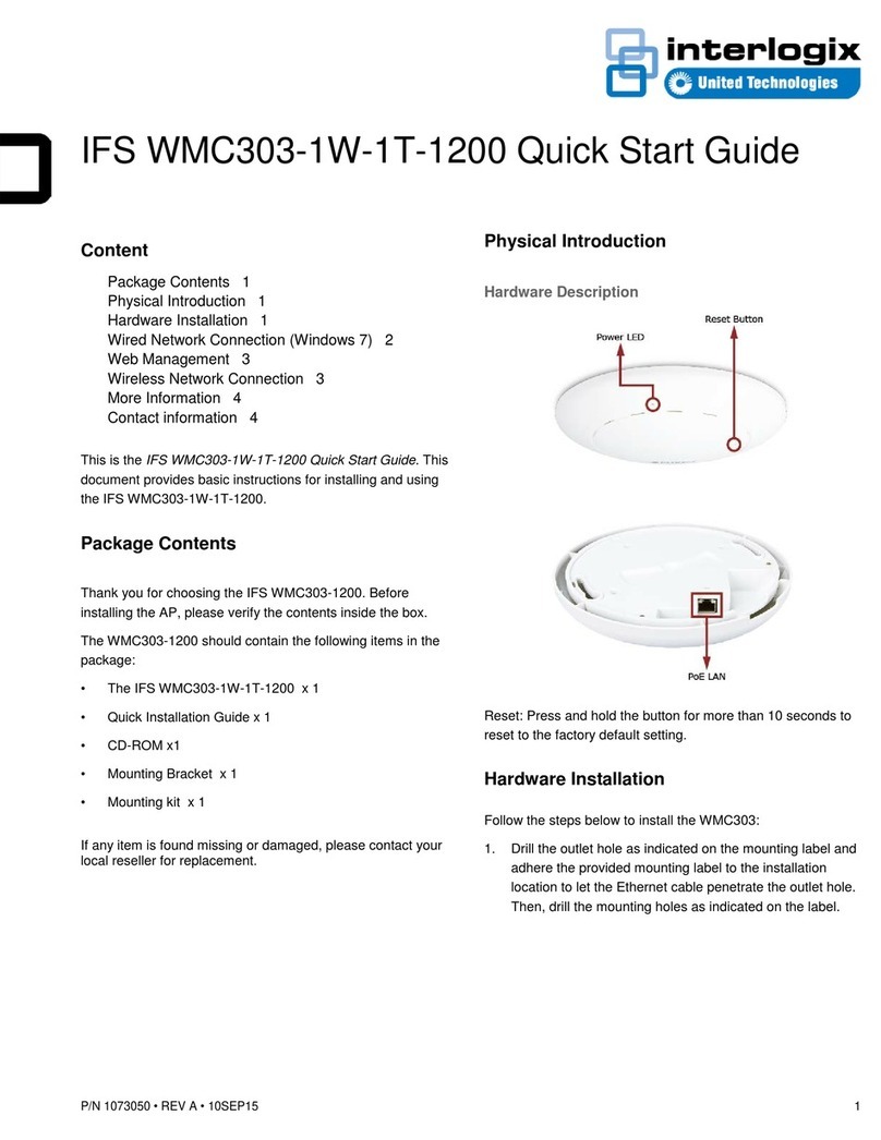 Interlogix IFS WMC303-1W-1T-1200 User manual