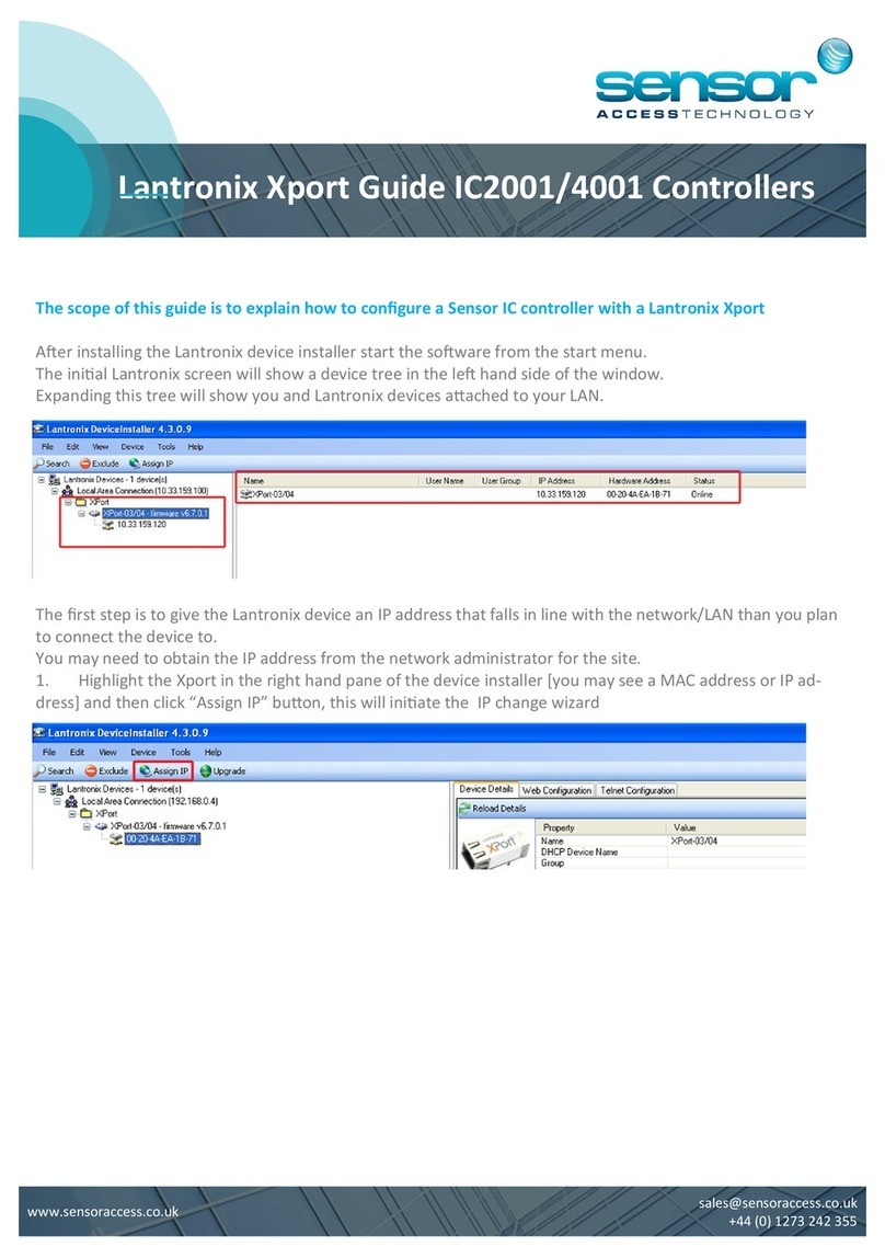 Sensor Access IC2001 manual