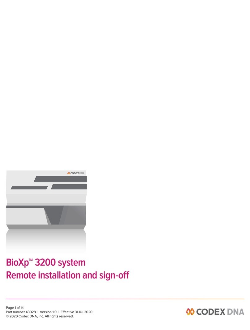CODEX DNA BioXp 3200 system Installation
