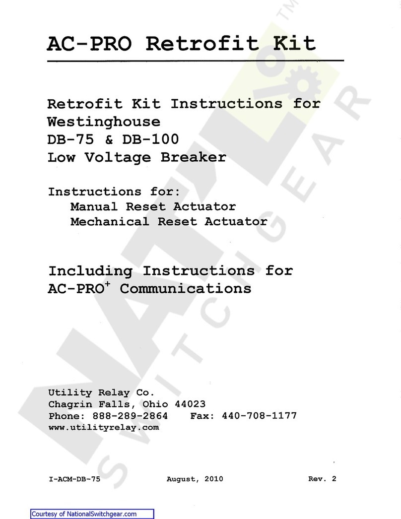 NATIONAL SWITCHGEAR Westinghouse DB-75 User manual