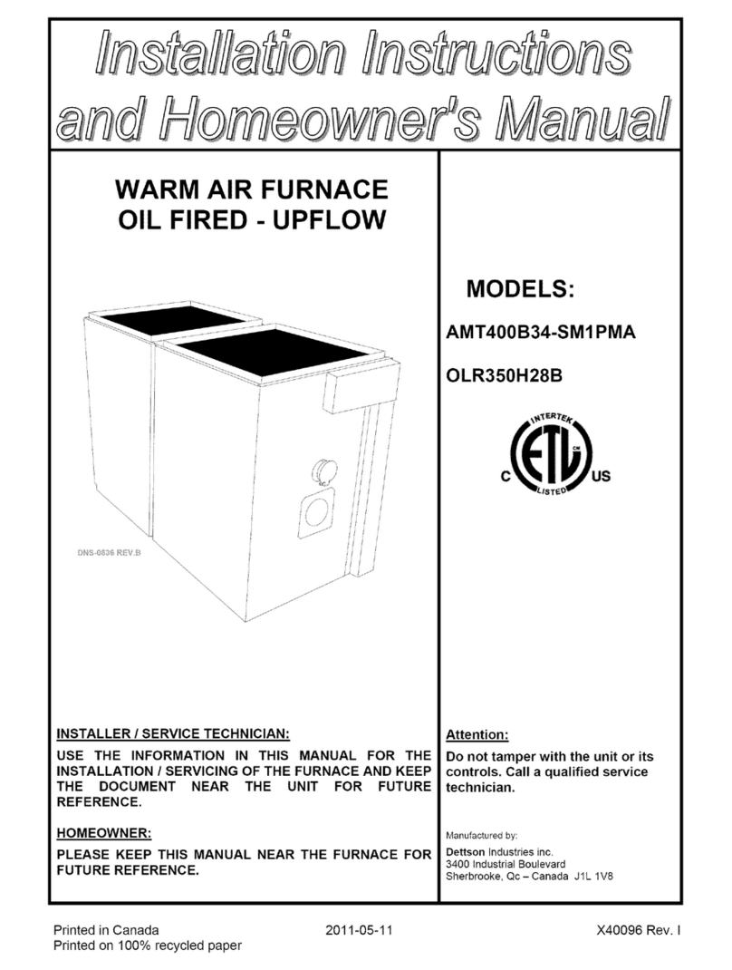 Dettson AMT400B34-SM1 PMA Assembly instructions