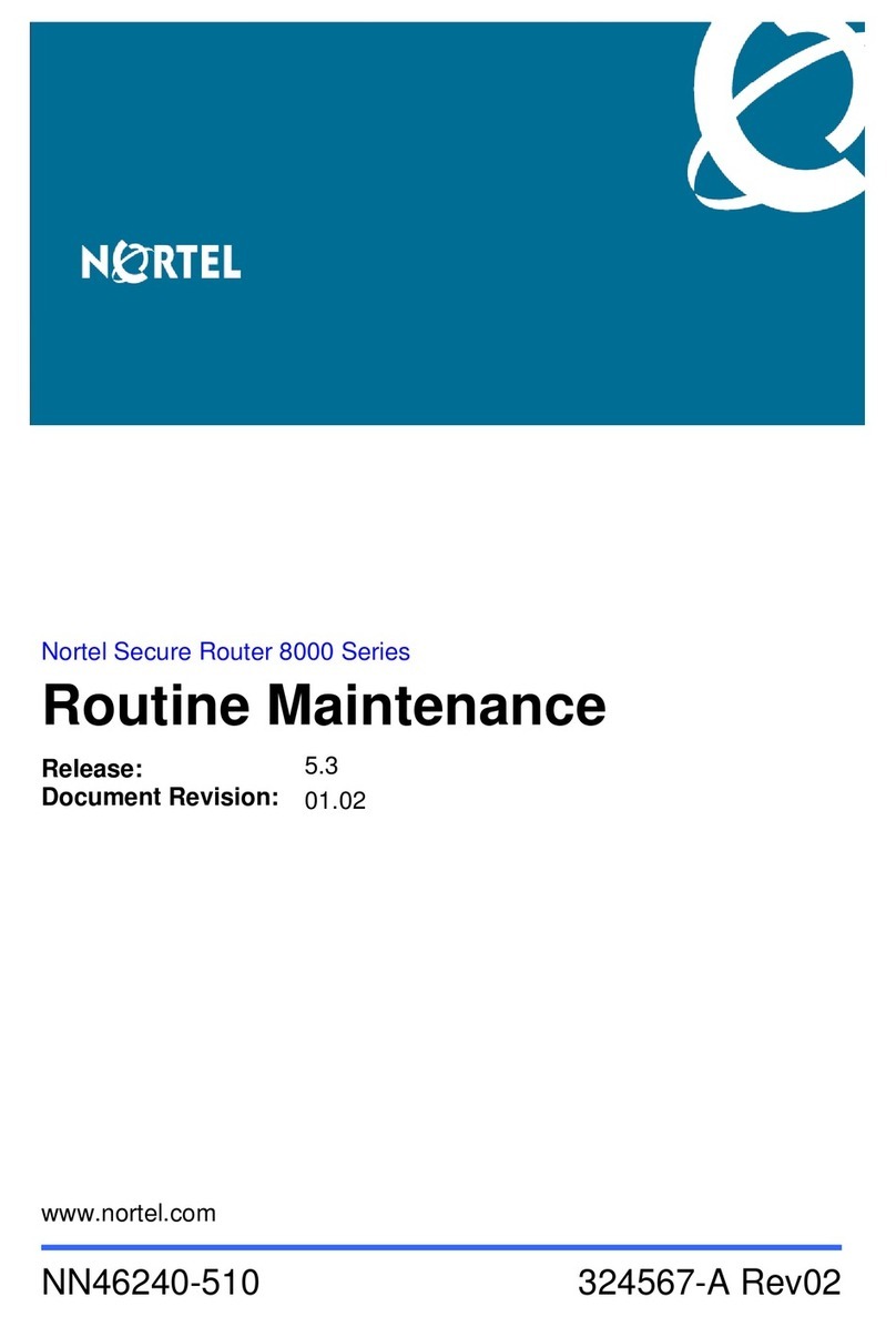 Nortel Secure Router 8000 Series Instructions for use