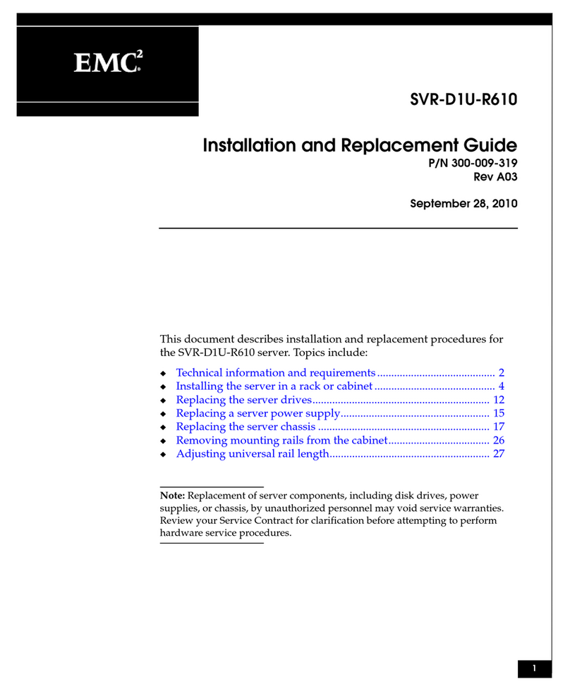 EMC2 SVR-D1U-R610 Installation and Replacement Guide
