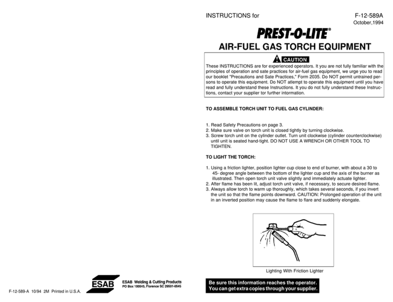 ESAB PREST-O-LITE User manual