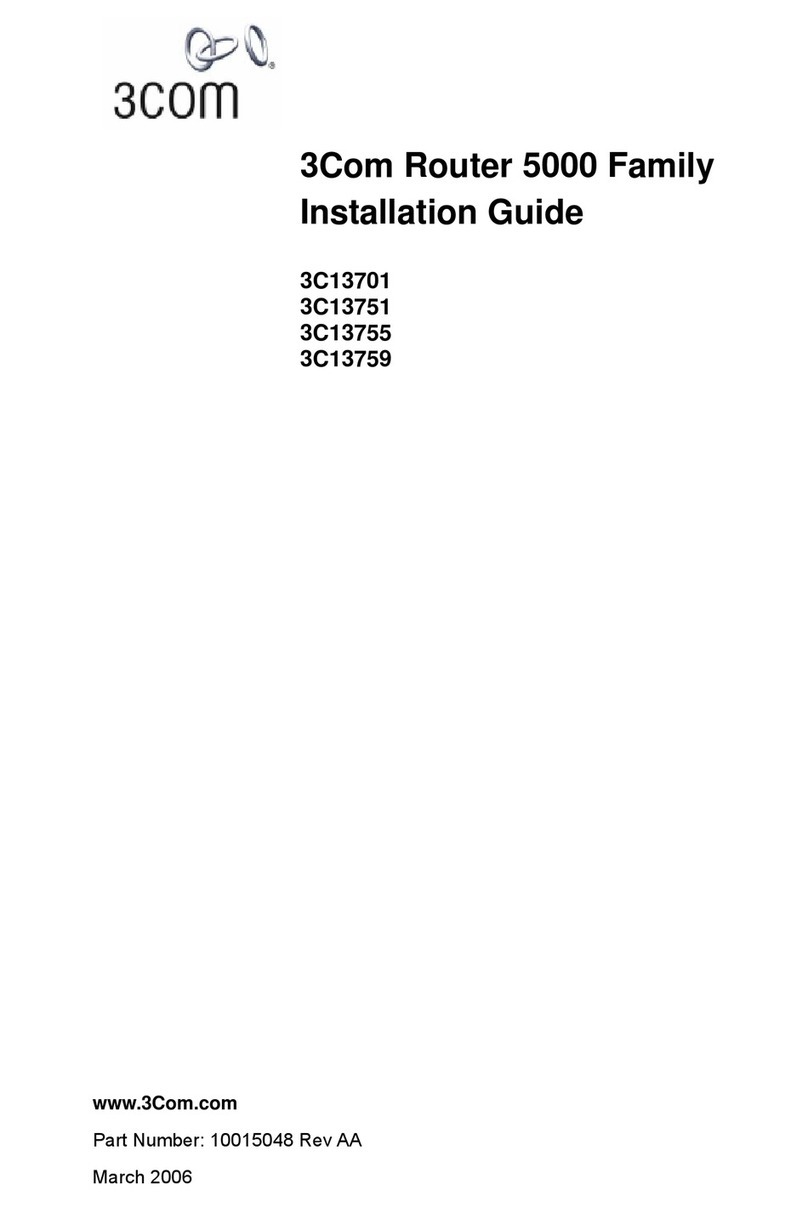 3Com Router 5000 Series User manual