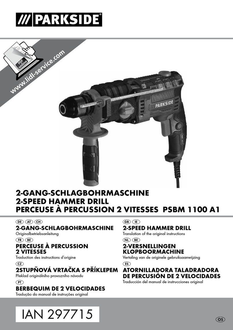 Parkside PSBM 1100 A Translation of the original instructions