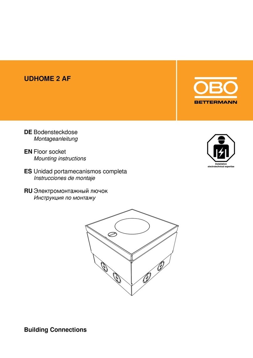OBO Bettermann UDHOME 2 AF Mounting instructions OBO Bettermann UDHOME 2 AF Mounting instructions