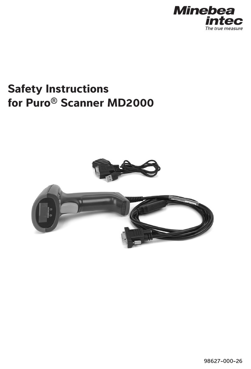 Minebea Intec Puro Scanner MD2000 Installation instructions