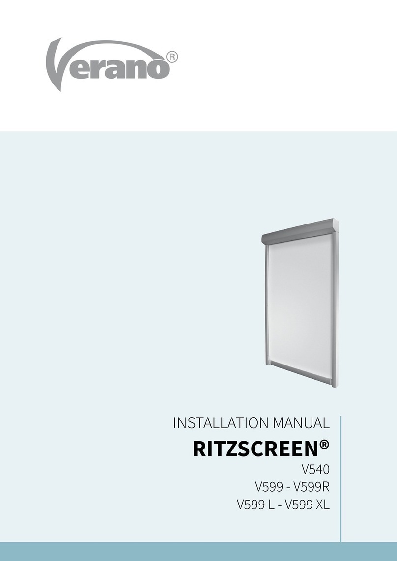 Verano Ritzscreen V540 installation manual