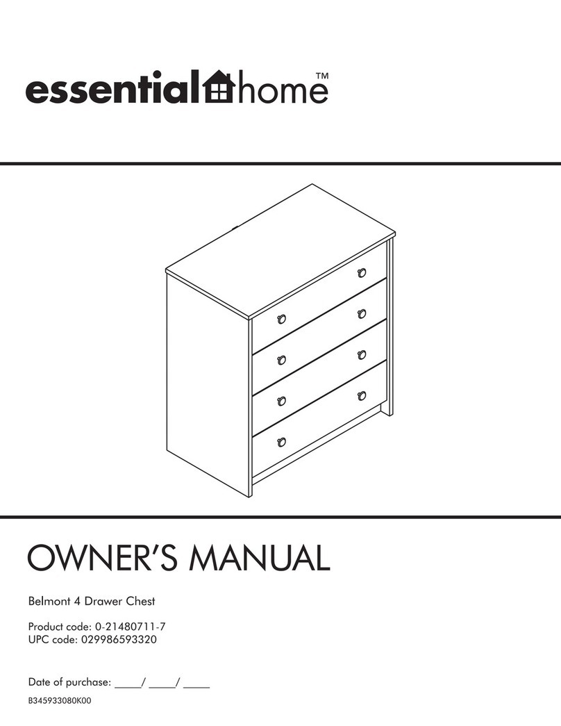 Essential Home Belmont 4 Drawer Chest 0-21480711-7 User manual Essential Home Belmont 4 Drawer Chest 0-21480711-7 User manual