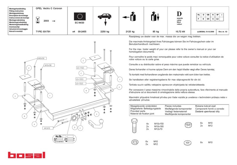 bosal 031791 FITTING INSTRUCTION