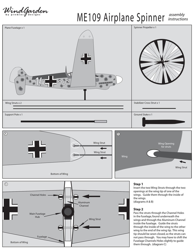 Premier designs Wind Garden ME109 Airplane Spinner Assembly instructions