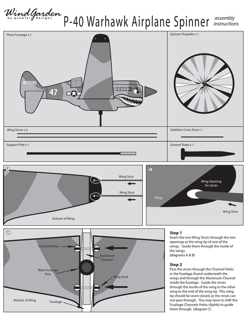 Premier designs Wind Garden P-40 Warhawk Assembly instructions Premier designs Wind Garden P-40 Warhawk Assembly instructions